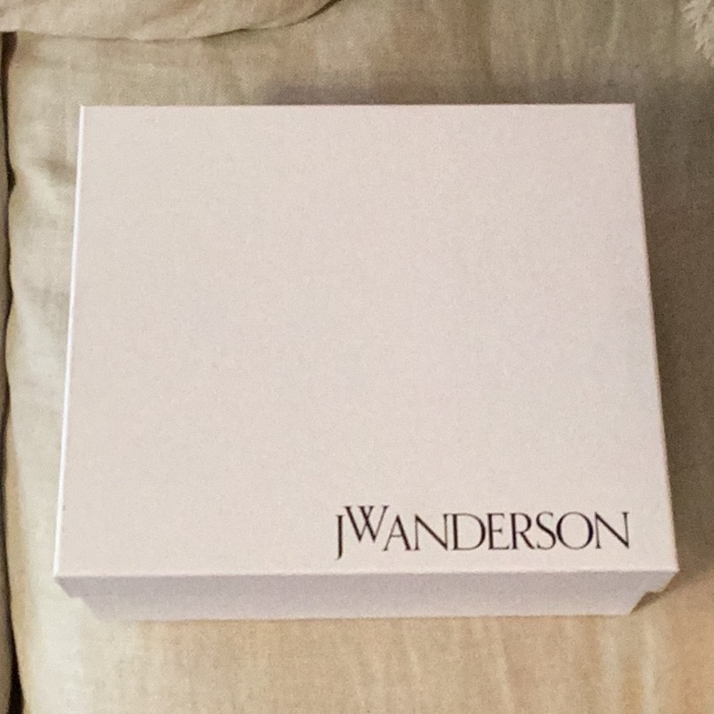JW ANDERSON medium white square gift/shoe/decor box. Dimension is 13x11.5x5.